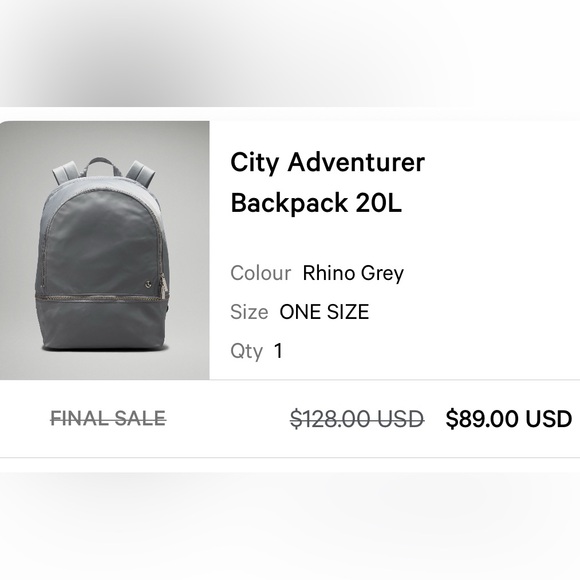 lululemon athletica Gray Backpack - Picture 6 of 6